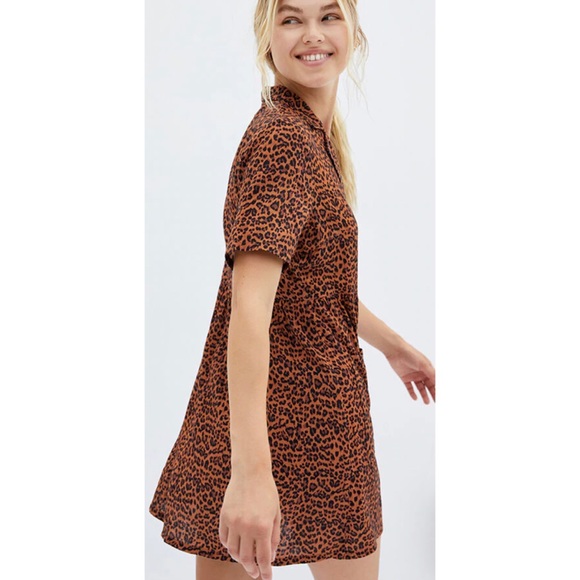 Kendall & Kylie Animal Print Button Front Dress - Picture 2 of 9
